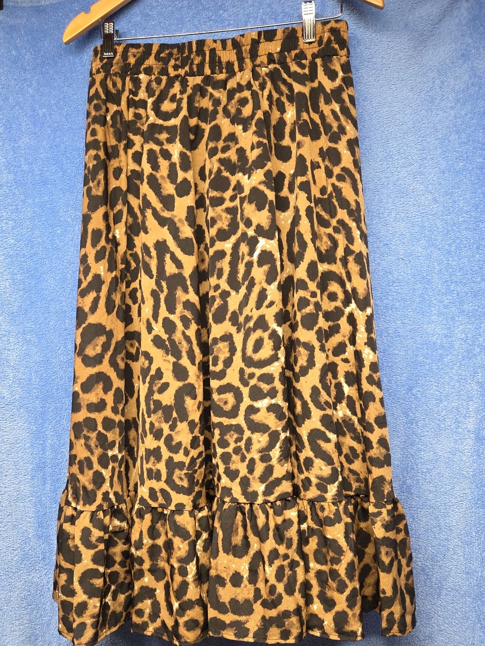 Kara and Kate Leopard Print Maxi Skirt in Brown and Black